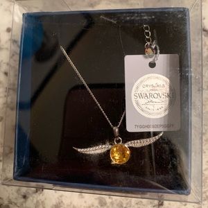 Harry Potter golden snitch Swarovski necklace
